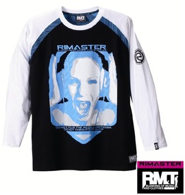 RIMASTER ラグランTシャツ ブラック×ホワイト