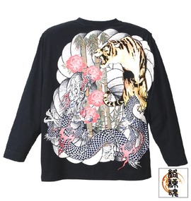 絡繰魂 和柄Tシャツ スミクロ
