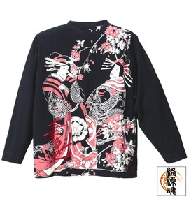 絡繰魂 和柄Tシャツ スミクロ