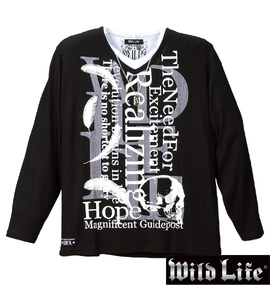 WILD LIFE フェイクVTシャツ ブラック