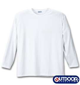OUTDOOR PRODUCTS 長袖Tシャツ ホワイト