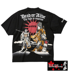 絡繰魂抜刀娘 決闘Tシャツ(半袖) ブラック