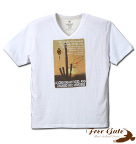 Free gate フォトプリント半袖VTシャツ ホワイト