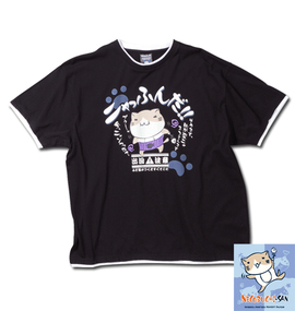 NECOBUCHI-SAN(ネコブチサン) 半袖Tシャツ ブラック