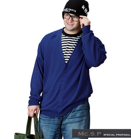 Mc.S.P ニットカーディガン ダークブルー