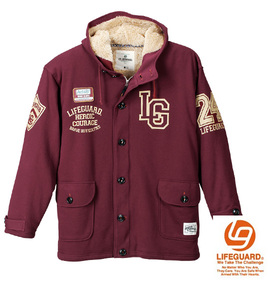 LIFE GUARD 裏ボアマウンテンパーカー ワイン