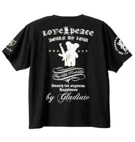 GLADIATE 刺繍半袖Tシャツ ブラック