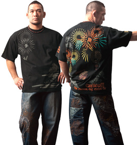 絡繰魂旅狸 半袖Tシャツ ブラック