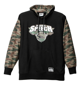 RIMASTER カモフラ柄使いプルパーカー ブラック