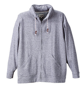 COLLINS カラー杢スタンドジャケット グレー杢