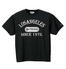 OUTDOOR PRODUCTS ロゴプリント半袖Tシャツ ブラック