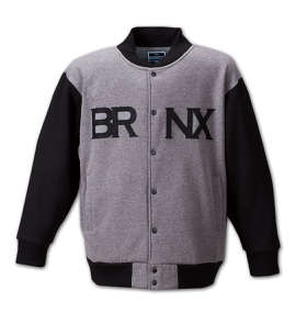 RIMASTER 裏ボアフリースボンディングスタジャン チャコール×ブラック