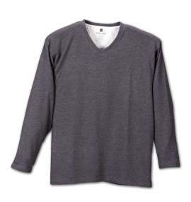 Free gate スラブタック天竺長袖VTシャツ グレー