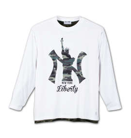 RIMASTER カモフラプリント長袖Tシャツ ホワイト