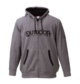 OUTDOOR PRODUCTS 裏シャギーフルジップパーカー モクグレー