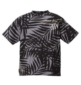 GLADIATE リーフ総柄半袖Tシャツ ブラック
