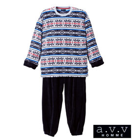 a.v.v HOMME ふわもこトレーナーセット ネイビー系×ネイビー