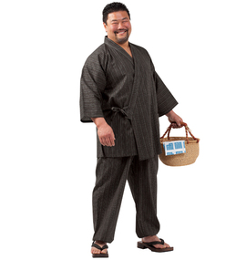  作務衣 ブラウン