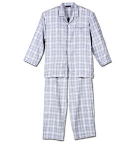 a.v.v HOMME チェック長袖パジャマ グレー系