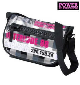  メッセンジャーバッグ グレー×ブラック