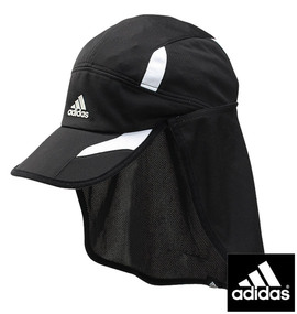 adidas ネックガード付キャップ ブラック