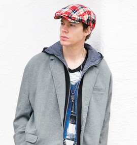 CASTANO チェックハンチング レッド系