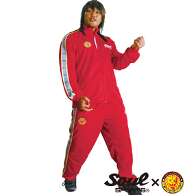 SOUL SPORTS×新日本プロレス 長袖ジャージセット レッド
