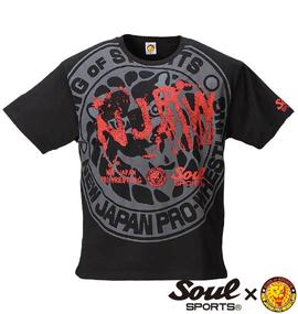 SOUL SPORTS×新日本プロレス Tシャツ(半袖) ブラック