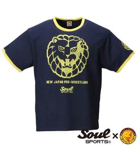 SOUL SPORTS×新日本プロレス Tシャツ(半袖) ネイビー