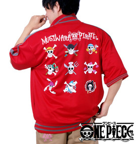 ONEPIECE フルジップジャージ(半袖) レッド