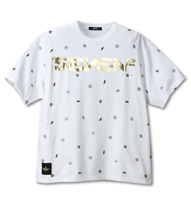 SEVEN2 総柄プリント半袖Tシャツ ホワイト
