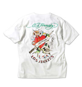 Ed Hardy プリント半袖Tシャツ ホワイト