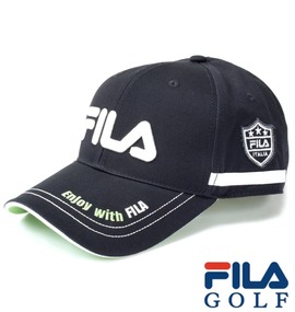 FILA GOLF ツイルキャップ ブラック