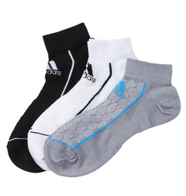 adidas メッシュ3Pショートソックス 3色ミックス