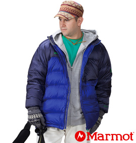 Marmot ダウンジャケット ブルー×ネイビー