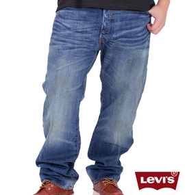 Levi's デニムパンツ(501) ウォッシュド