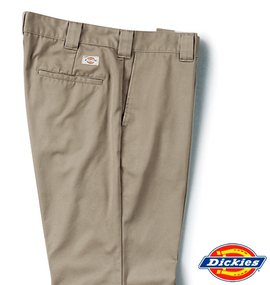 DICKIES ツイルワークパンツ カーキ