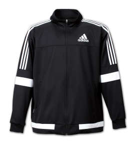 adidas ウォームアップジャケット ブラック×ホワイト