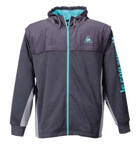LE COQ SPORTIF フーデッドスウェットジャケット チャコール杢
