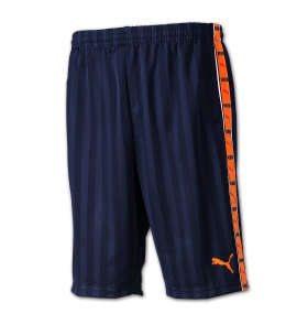 PUMA トレーニングハーフパンツ ネイビー×オレンジ