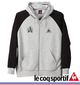 LE COQ SPORTIF パーカートレーナー モクグレー×ブラック