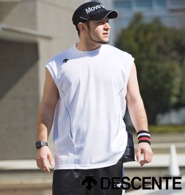 DESCENTE ドライメッシュノースリーブ ホワイト