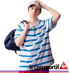LE COQ SPORTIF ジップポロシャツ(半袖) ターコイズ