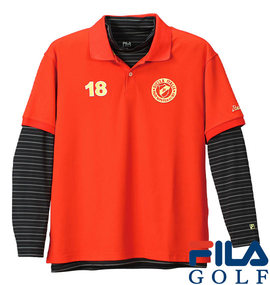 FILA GOLF ポロシャツ(半袖)+ハイネックT レッド×ブラック