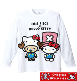 ONEPIECE×HELLO KITTY Tシャツ(長袖) ホワイト