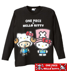 ONEPIECE×HELLO KITTY Tシャツ(長袖) ブラック