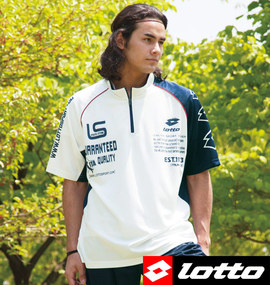 lotto ジップTシャツ(半袖) ホワイト