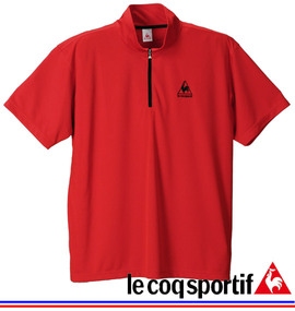 LE COQ SPORTIF ハーフジップシャツ(半袖) レッド