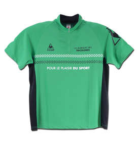 LE COQ SPORTIF ハーフジップ半袖シャツ グリーン