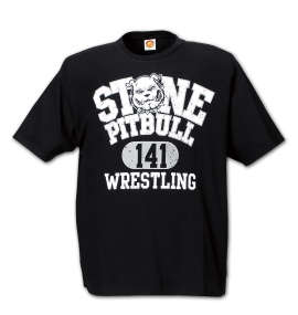新日本プロレス 石井選手レスリングピットブル半袖Tシャツ ブラック